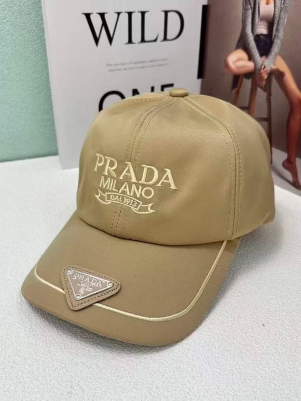 Prada Logo Nylon Baseball Cap